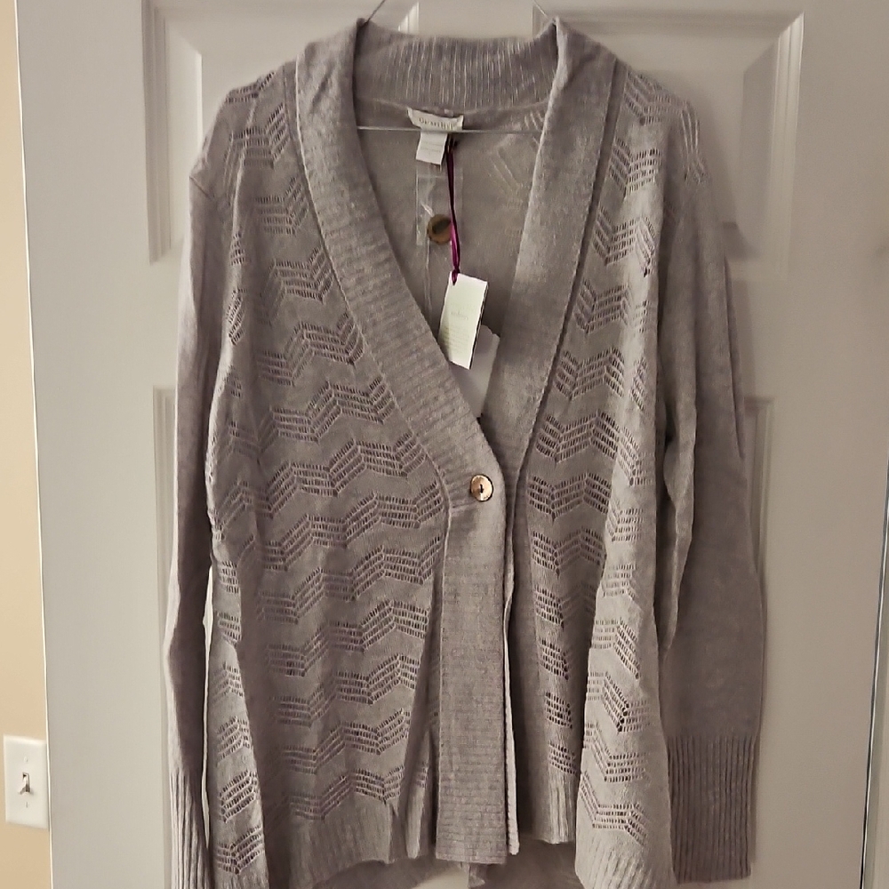 Garnet Hill Open Stitch Cashmere Cardigan